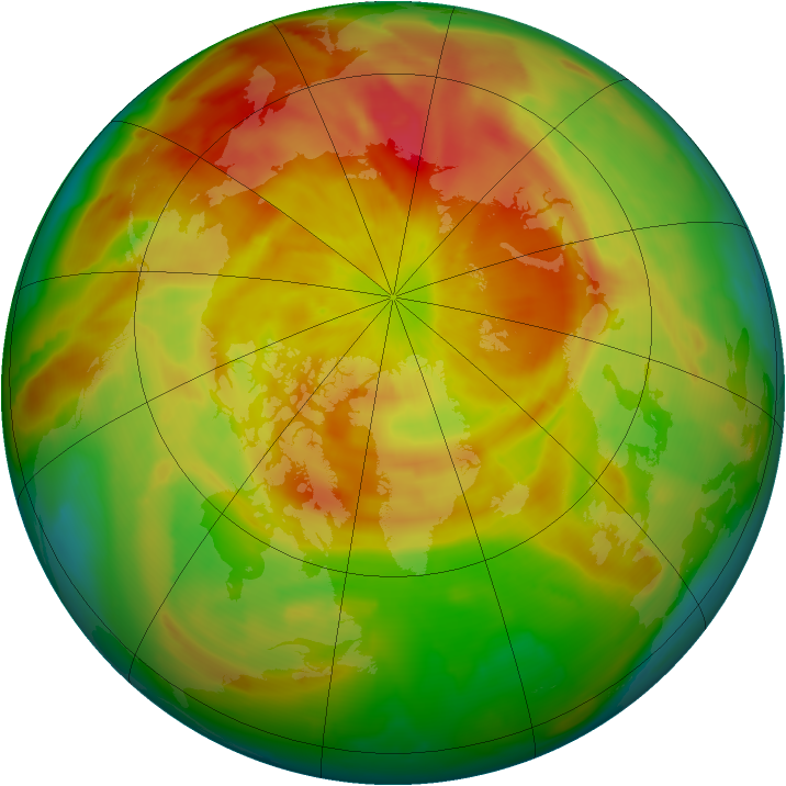 Arctic ozone map for 10 April 2012